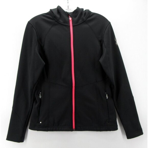 Spyder Jacket Medium Windbreaker Hoodie Fleece Line Softshell Hiking - Picture 1 of 15